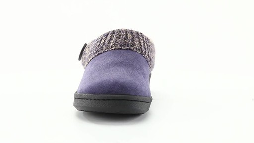 Guide Gear Women's Suede Clog Slippers with Sweater Button Collar 360 View - image 8 from the video