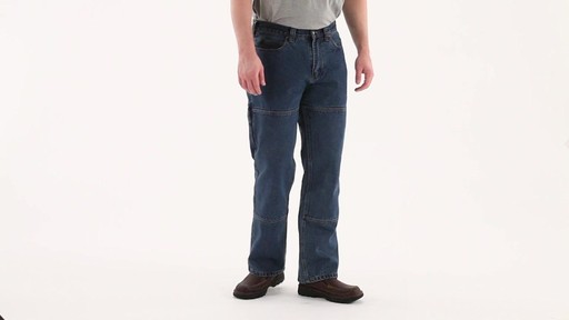 Guide Gear Men's Flannel-Lined Denim Stone Wash Jeans 360 View - image 1 from the video