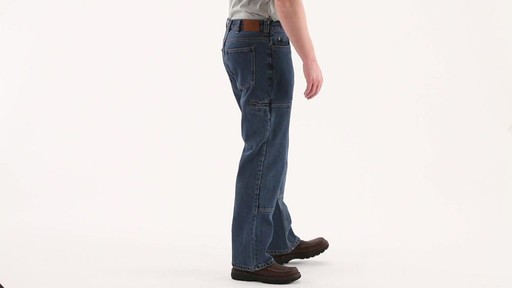 Guide Gear Men's Flannel-Lined Denim Stone Wash Jeans 360 View - image 2 from the video