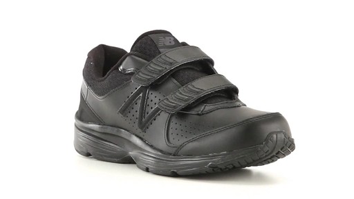 New Balance Men's 411v2 Strap Walking Shoes Black 360 View - image 1 from the video