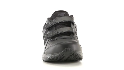 New Balance Men's 411v2 Strap Walking Shoes Black 360 View - image 2 from the video