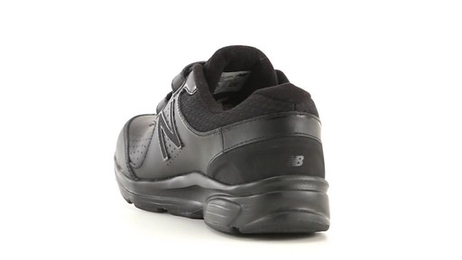 New Balance Men's 411v2 Strap Walking Shoes Black 360 View - image 7 from the video