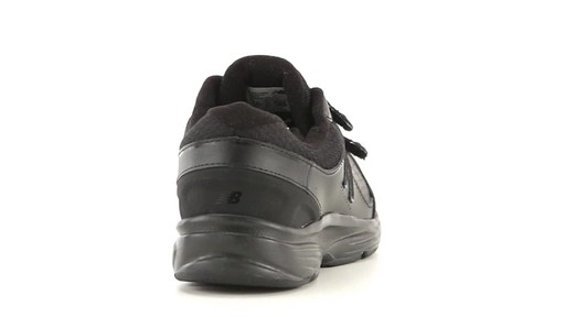 New Balance Men's 411v2 Strap Walking Shoes Black 360 View - image 8 from the video
