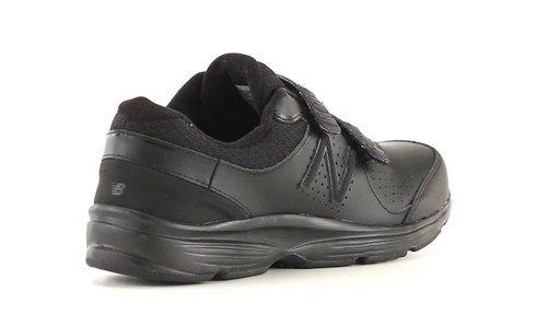 New Balance Men's 411v2 Strap Walking Shoes Black 360 View - image 9 from the video