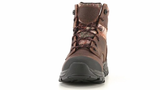 Justin Men's Tumbled Tomboni Waterproof Lace Up Work Boots 360 View - image 2 from the video