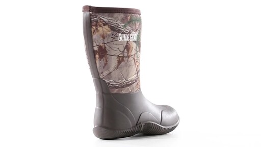 Guide Gear Men's Mid Camo Waterproof Rubber Boots Realtree Xtra 360 View - image 1 from the video