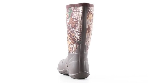Guide Gear Men's Mid Camo Waterproof Rubber Boots Realtree Xtra 360 View - image 2 from the video