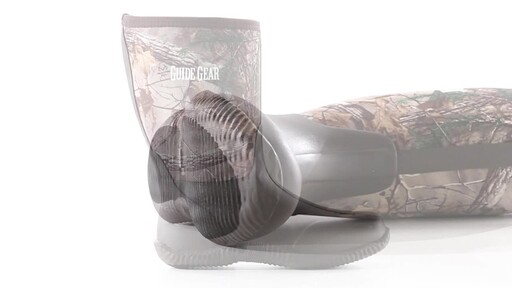 Guide Gear Men's Mid Camo Waterproof Rubber Boots Realtree Xtra 360 View - image 7 from the video