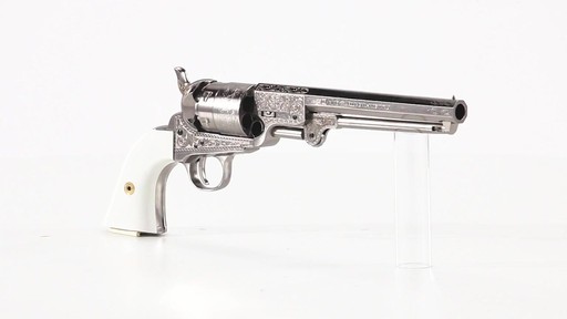 Traditions 1851 Navy Engraved .44 Caliber Black Powder Revolver 360 View - image 3 from the video