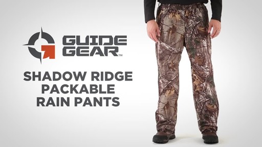 Guide Gear Men's Shadow Ridge Packable Rain Pants - image 3 from the video