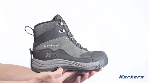 Korkers StormJack 200 gram Thinsulate Insulation Winter Boots Waterproof Adaptable Traction Gun Metal - image 5 from the video