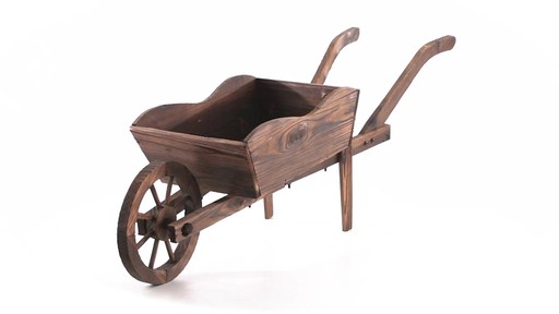 CASTLECREEK Wooden Cart Planter 360 View - image 1 from the video