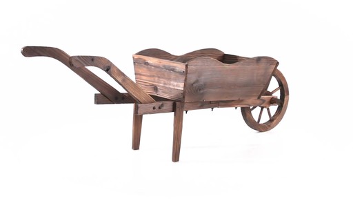 CASTLECREEK Wooden Cart Planter 360 View - image 6 from the video