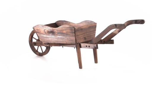 CASTLECREEK Wooden Cart Planter 360 View - image 9 from the video