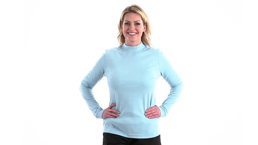 Guide Gear Women's Long Sleeve Mock Turtleneck Shirt 360 View - image 1 from the video