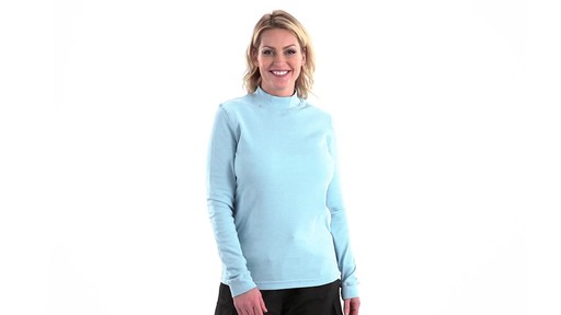 Guide Gear Women's Long Sleeve Mock Turtleneck Shirt 360 View - image 10 from the video