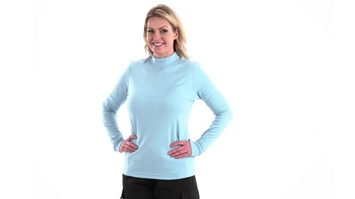 Guide Gear Women's Long Sleeve Mock Turtleneck Shirt 360 View - image 7 from the video