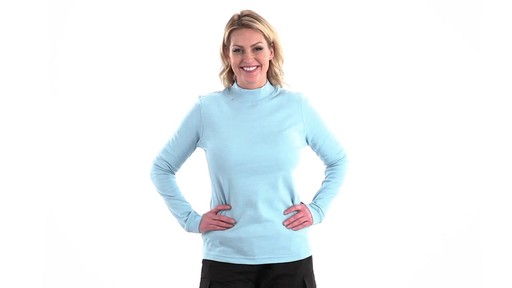 Guide Gear Women's Long Sleeve Mock Turtleneck Shirt 360 View - image 8 from the video