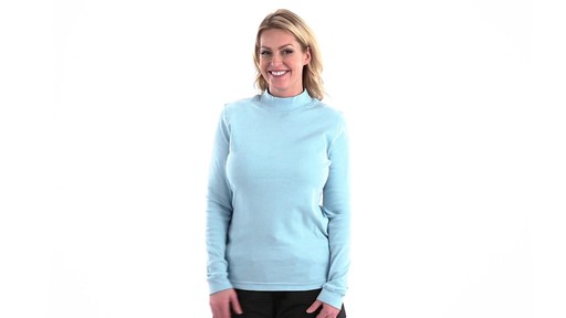Guide Gear Women's Long Sleeve Mock Turtleneck Shirt 360 View - image 9 from the video