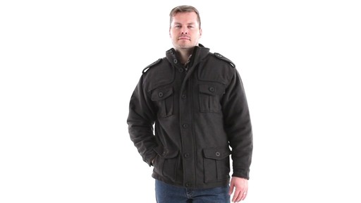 Guide Gear Men's Wool-Blend Military Style Jacket 360 View - image 7 from the video