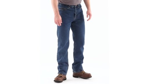 Guide Gear Men's Flannel-Lined Denim Jeans 360 View - image 1 from the video