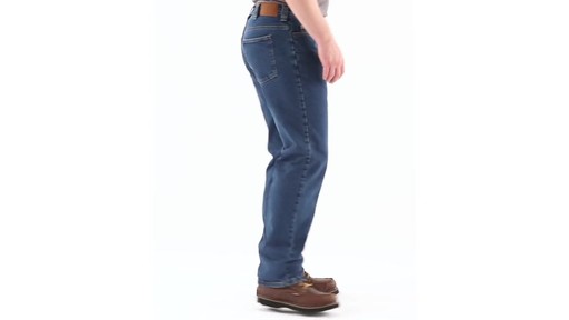 Guide Gear Men's Flannel-Lined Denim Jeans 360 View - image 2 from the video