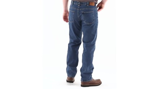 Guide Gear Men's Flannel-Lined Denim Jeans 360 View - image 3 from the video