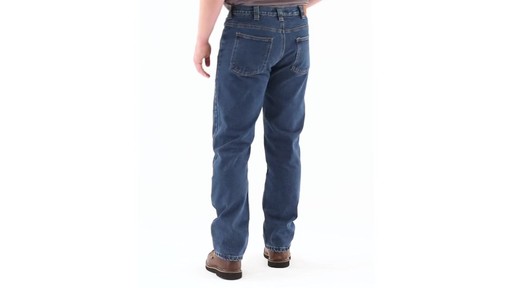 Guide Gear Men's Flannel-Lined Denim Jeans 360 View - image 5 from the video