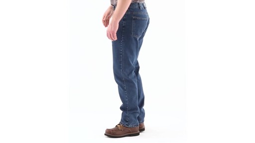 Guide Gear Men's Flannel-Lined Denim Jeans 360 View - image 6 from the video