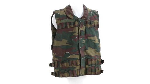 Belgian Military Surplus Camo Vest Used 360 View - image 3 from the video