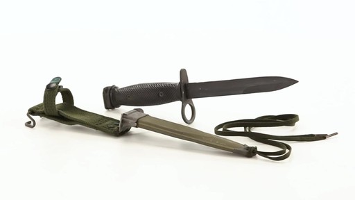 U.S. Military M7 Bayonet with Scabbard Used 360 View - image 9 from the video
