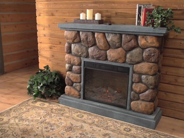 CASTLECREEK™ Imitation Stone Fireplace - image 1 from the video