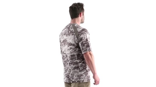 Guide Gear Men's Performance Fishing Short Sleeve Shirt Mossy Oak Elements Agua 360 View - image 3 from the video
