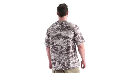 Guide Gear Men's Performance Fishing Short Sleeve Shirt Mossy Oak Elements Agua 360 View - image 4 from the video