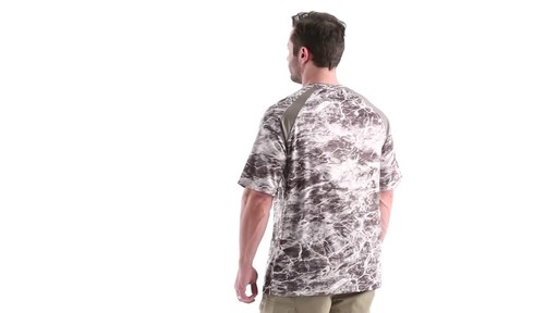 Guide Gear Men's Performance Fishing Short Sleeve Shirt Mossy Oak Elements Agua 360 View - image 5 from the video