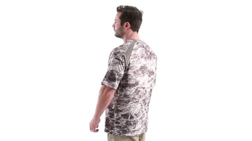 Guide Gear Men's Performance Fishing Short Sleeve Shirt Mossy Oak Elements Agua 360 View - image 6 from the video