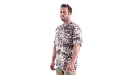 Guide Gear Men's Performance Fishing Short Sleeve Shirt Mossy Oak Elements Agua 360 View - image 7 from the video
