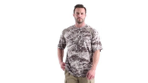 Guide Gear Men's Performance Fishing Short Sleeve Shirt Mossy Oak Elements Agua 360 View - image 8 from the video