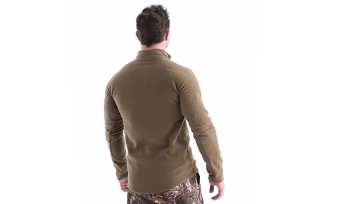 Guide Gear Men's Heavyweight Fleece Base Layer Quarter Zip Top 360 View - image 5 from the video
