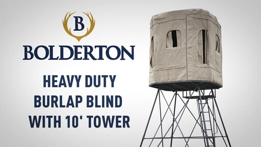 Bolderton Heavy Duty Burlap Blind with 10' Tower - image 10 from the video