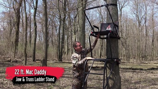 Primal Tree Stands 22' Mac Daddy Deluxe Ladder Tree Stand With Jaw And Truss Stabilizer System - image 9 from the video