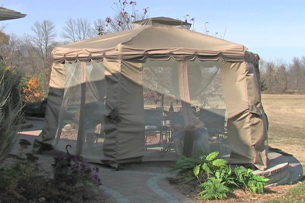 CASTLECREEK Pop-Up Gazebo with Bug Netting 12' x 12' - image 2 from the video