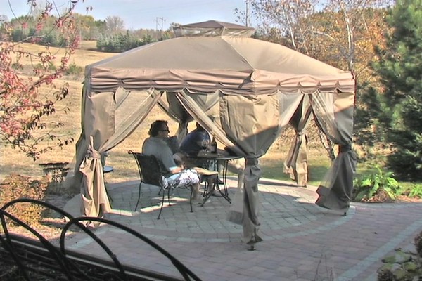 CASTLECREEK Pop-Up Gazebo with Bug Netting 12' x 12' - image 4 from the video