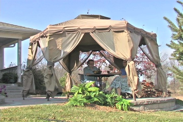 CASTLECREEK Pop-Up Gazebo with Bug Netting 12' x 12' - image 5 from the video