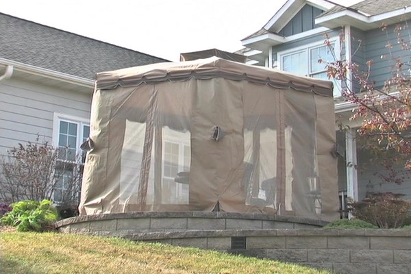 CASTLECREEK Pop-Up Gazebo with Bug Netting 12' x 12' - image 9 from the video