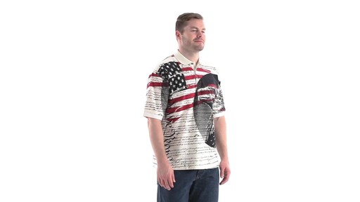 Guide Gear Men's Americana Polo Shirt 360 View - image 2 from the video