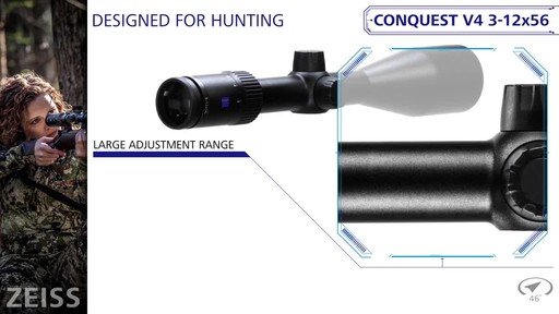 Zeiss Conquest V4 3-12x56mm #20 Z-Plex Rifle Scope - image 6 from the video