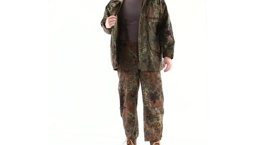 German Men's Military Field Pants with GORE-TEX Flectarn Camo 360 View - image 10 from the video