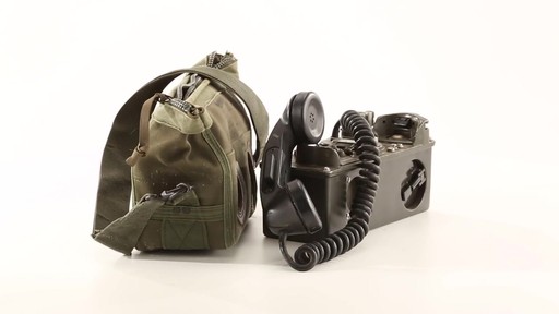 U.S. Military Surplus TA-312 PT Field Telephone Used 360 View - image 3 from the video