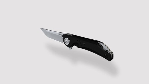 CRKT Seismic Black with Veff Serrations Folding Knife - image 6 from the video